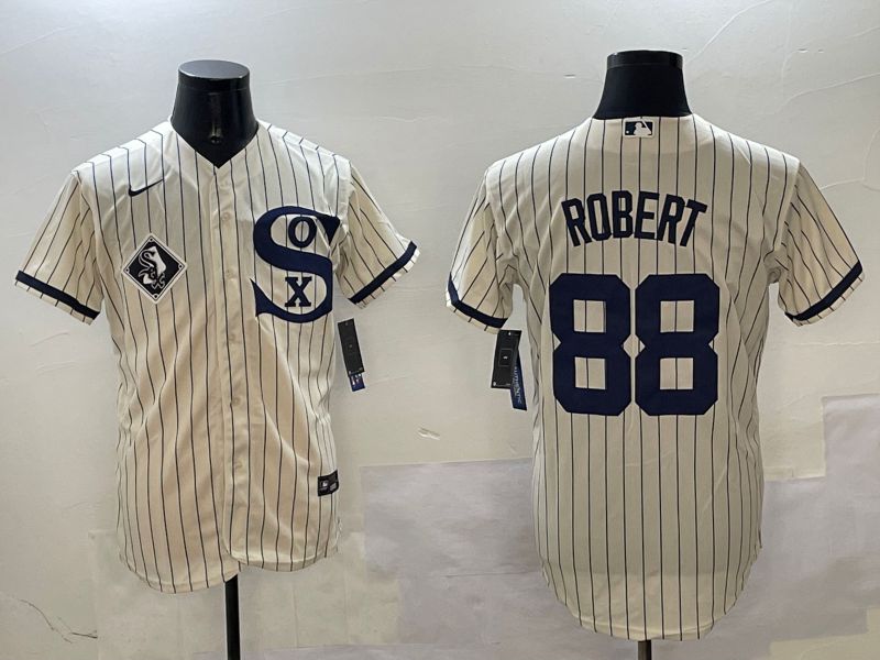 Men Chicago White Sox #88 Robert Cream Stripe Dream Edition Game 2025 Nike MLB Jersey style 5